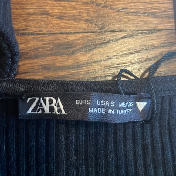 Zara black knit off the shoulder top - Picture 4 of 6